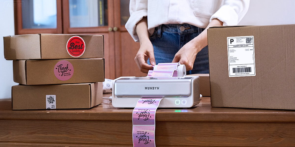 DIY Christmas gifts with MUNBYN thermal stickers