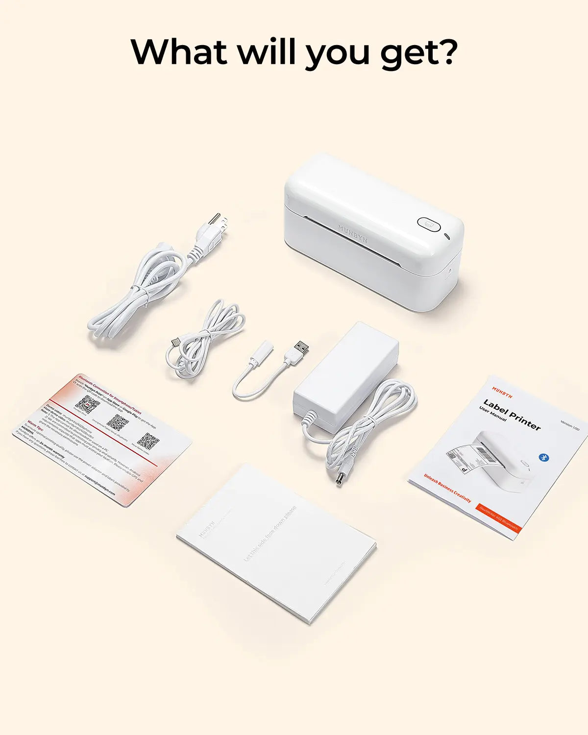 MUNBYN RealWriter 402B High-Speed Bluetooth Label Printing and Creative Sticker Making for Your E-commerce Business
