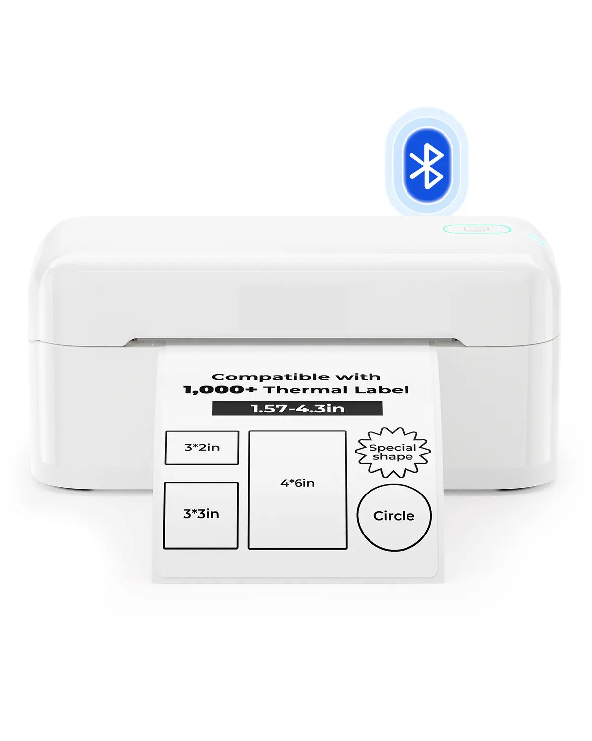 MUNBYN RealWriter 402B High-Speed Bluetooth Label Printing and Creative Sticker Making for Your E-commerce Business