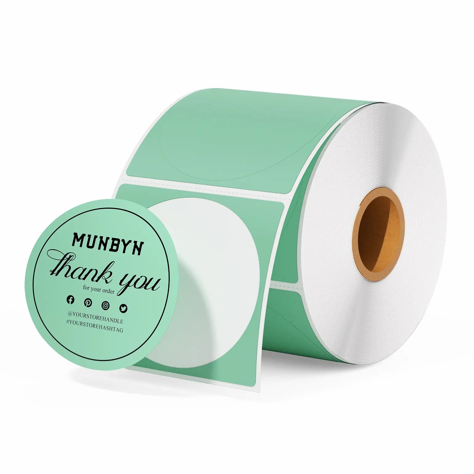 MUNBYN 2"x2" Generic Circle Series Thermal Labels (750/Roll)