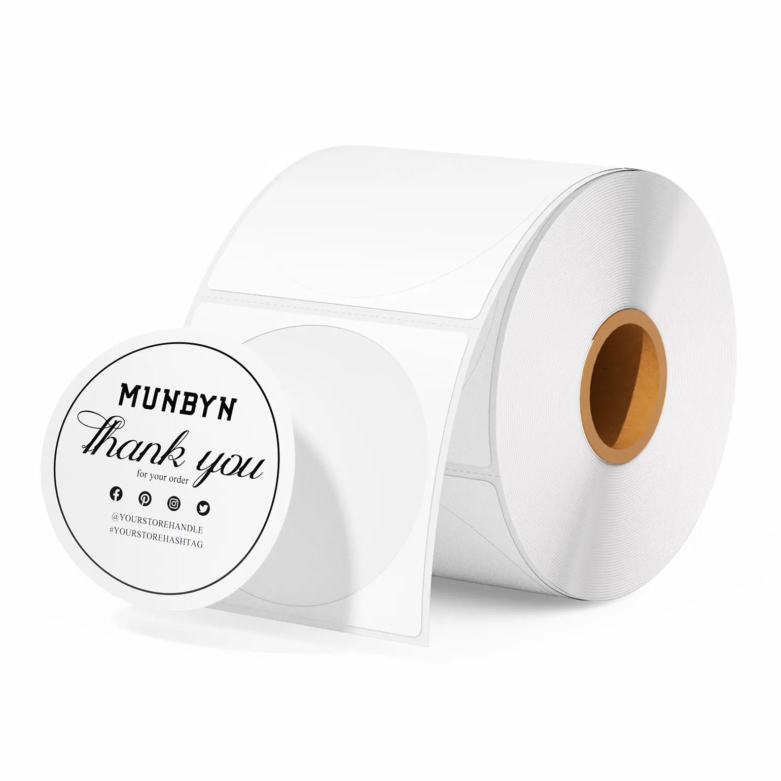 MUNBYN 2"x2" Generic Circle Series Thermal Labels (750/Roll)