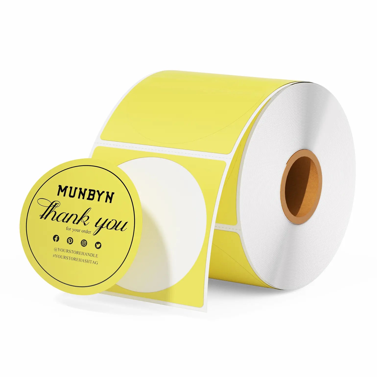 MUNBYN 2"x2" Generic Circle Series Thermal Labels (750/Roll)