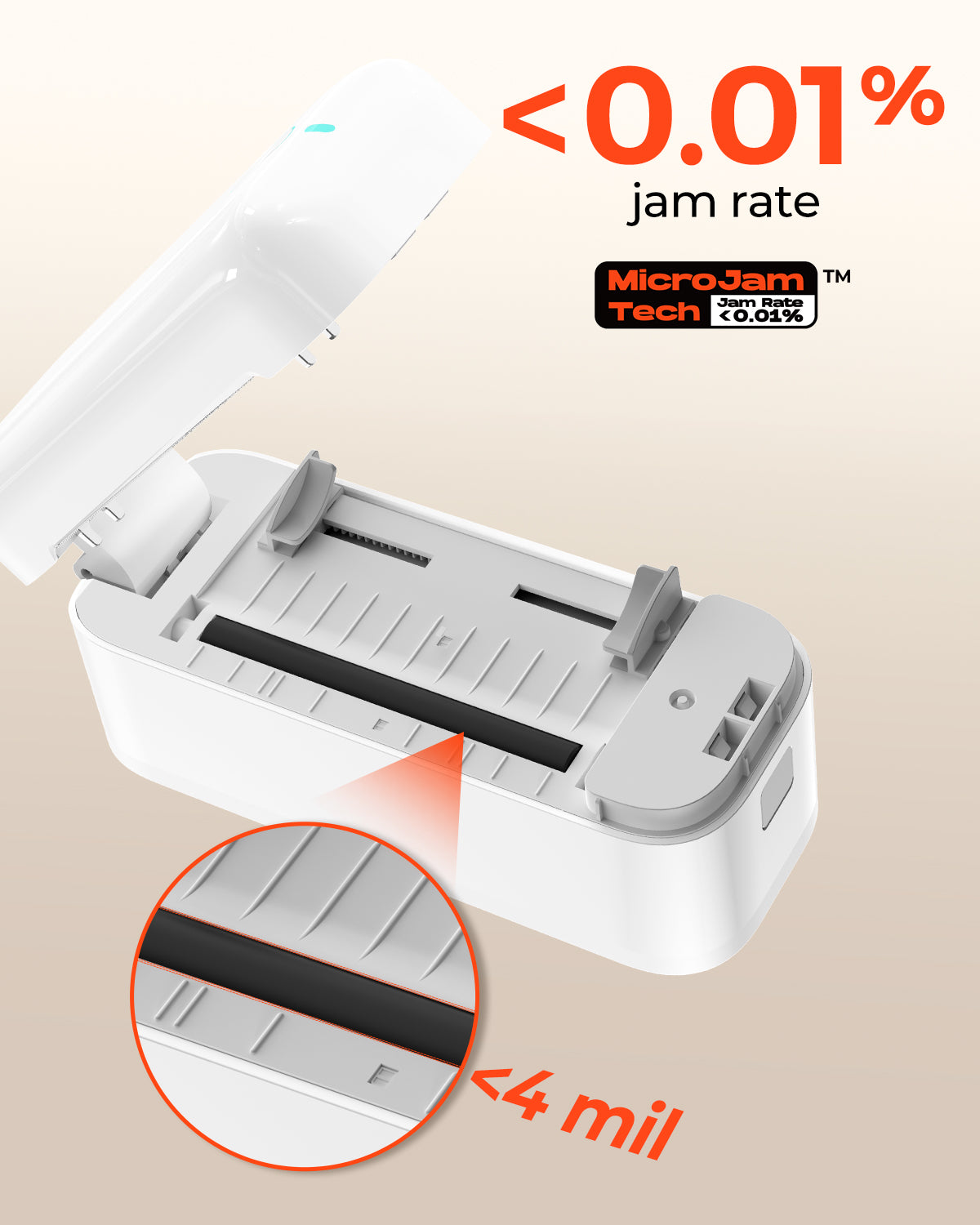 402B Thermal label printer with a less 0.01% jam rate
