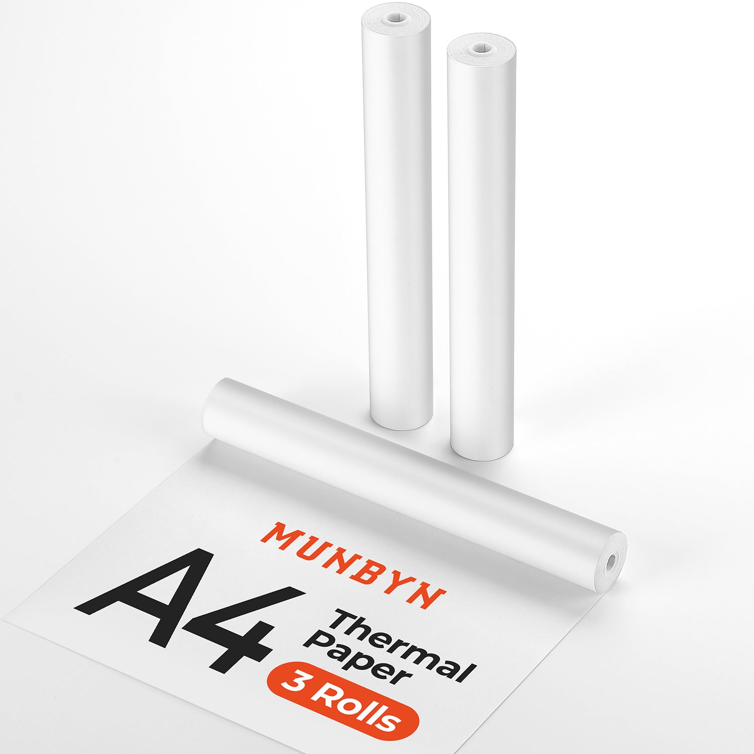 MUNBYN A4 Thermal Paper 3 Rolls/2Rolls