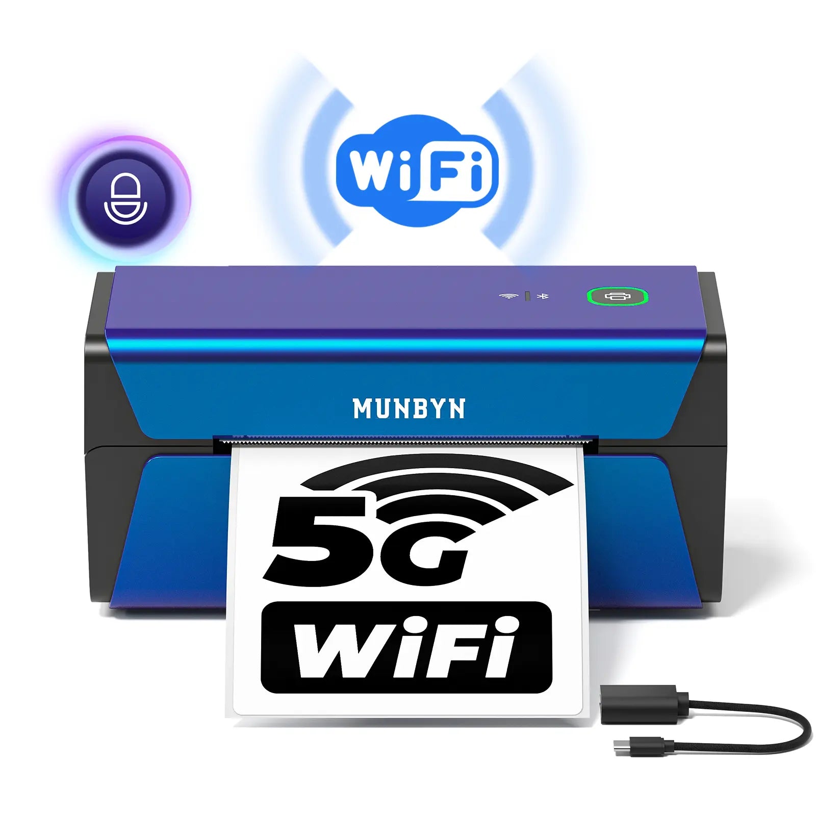 MUNBYN RealWriter 401 AirPrint Voice Controlled Thermal Label Printer