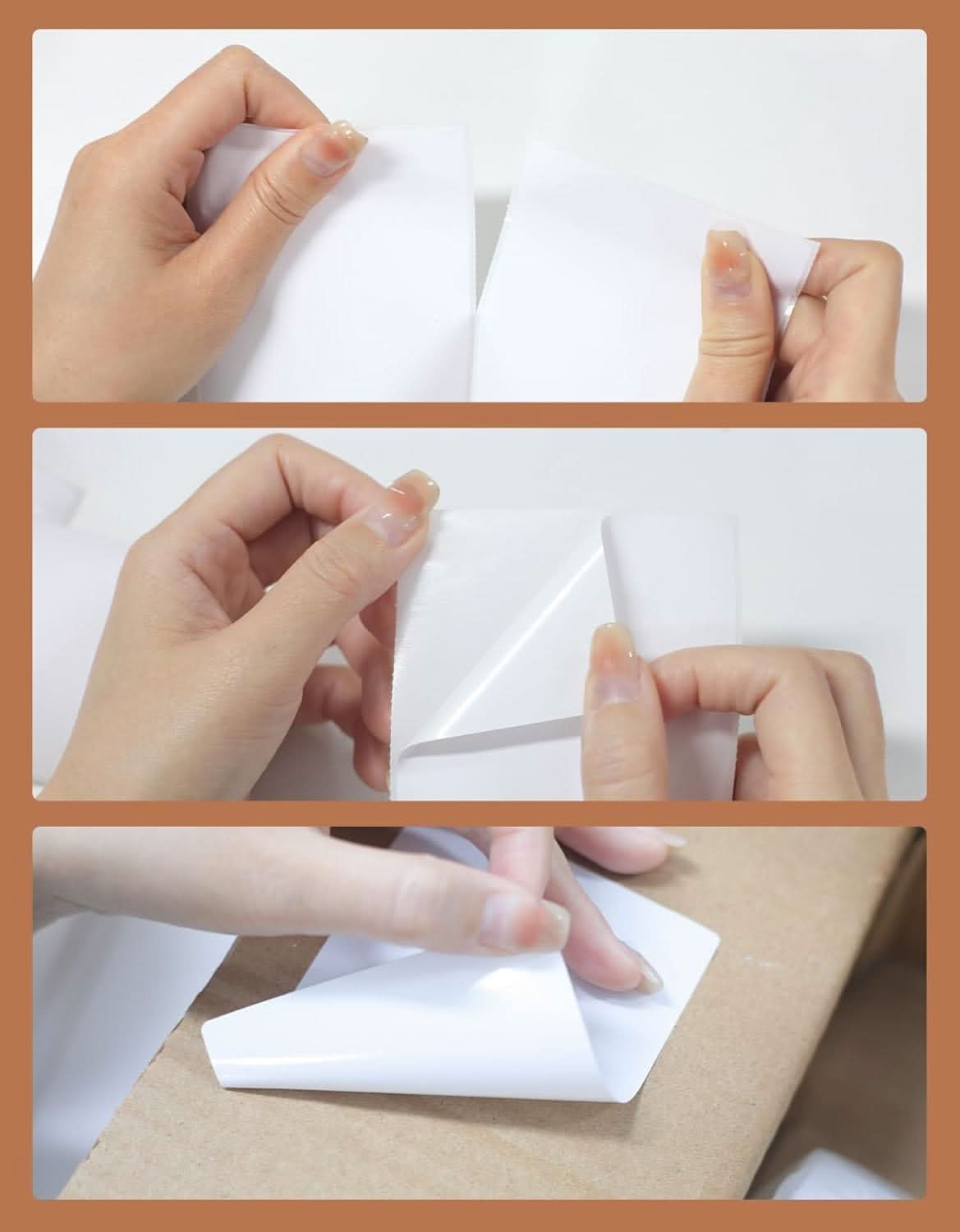 Rectangle labels printed on MUNBYN label printer paper, showing 4x3 inch adhesive label sheets with black text on white background.