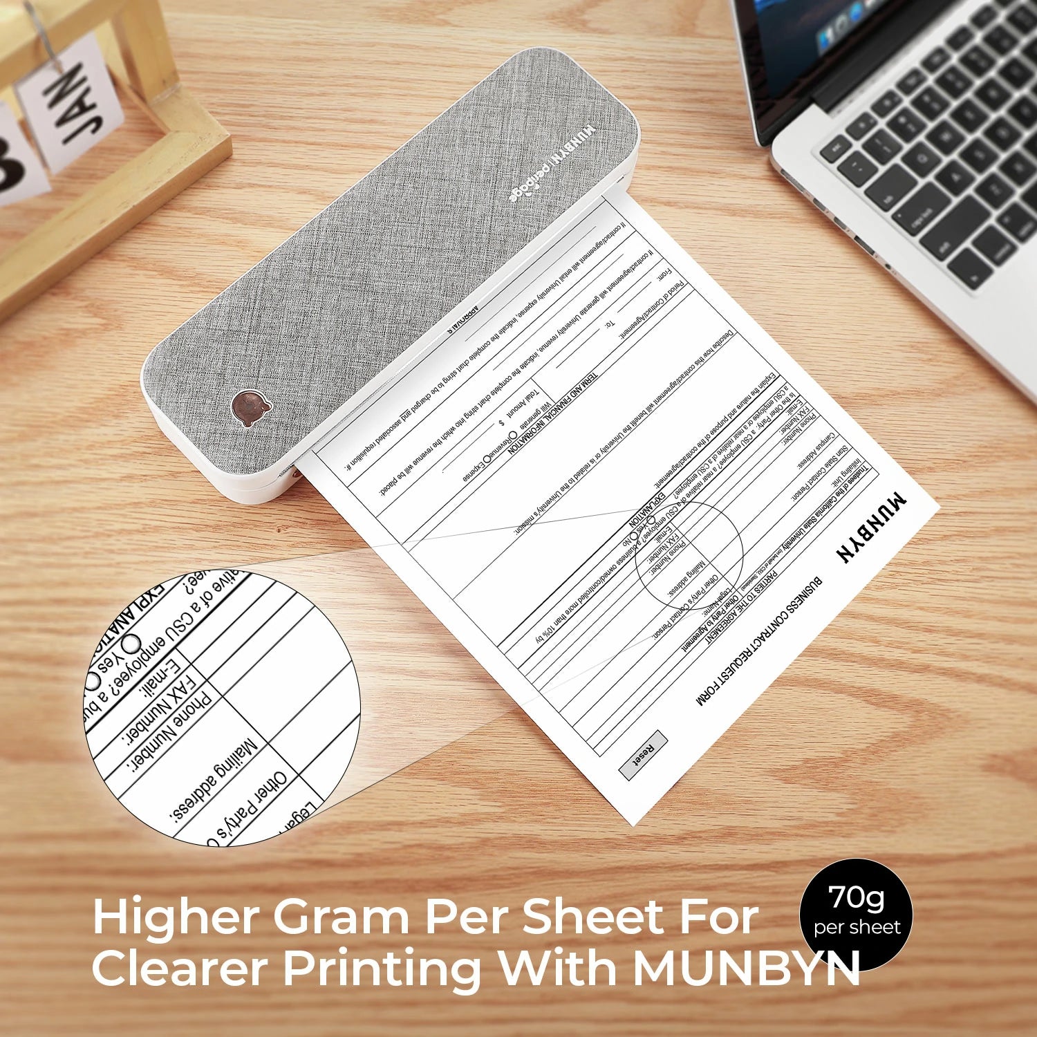 MUNBYN A4 Thermal Paper 3 Rolls/2Rolls