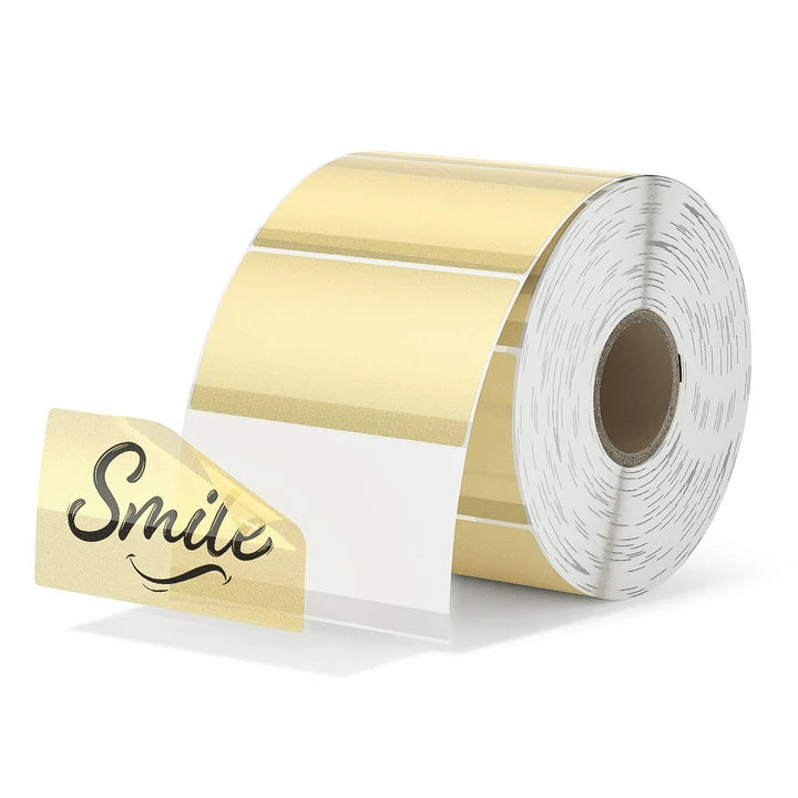 MUNBYN gold glitter rectangle thermal labels | 500 labels per roll