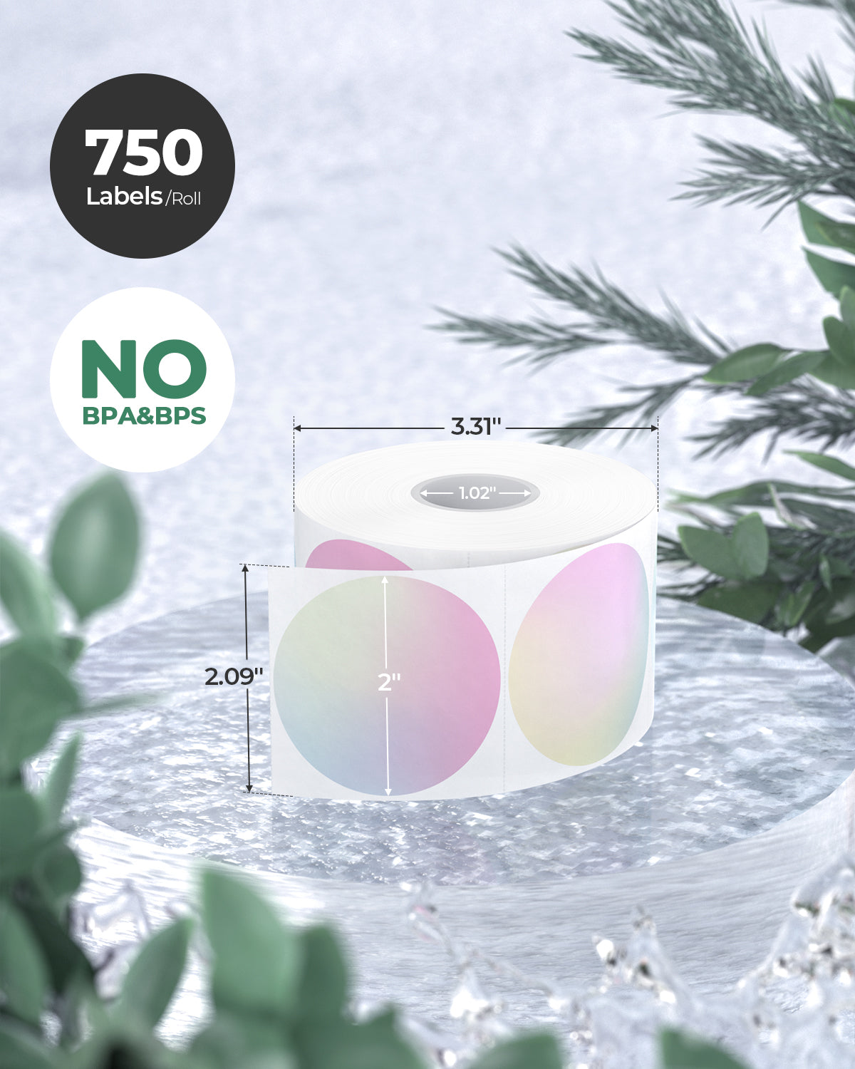 Each roll boasts an ample collection of 750 labels, with each circle label measuring 50mm in diameter.