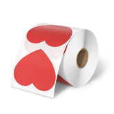 MUNBYN 3" Heart Shaped Thermal Stickers Labels | Valentine's Day