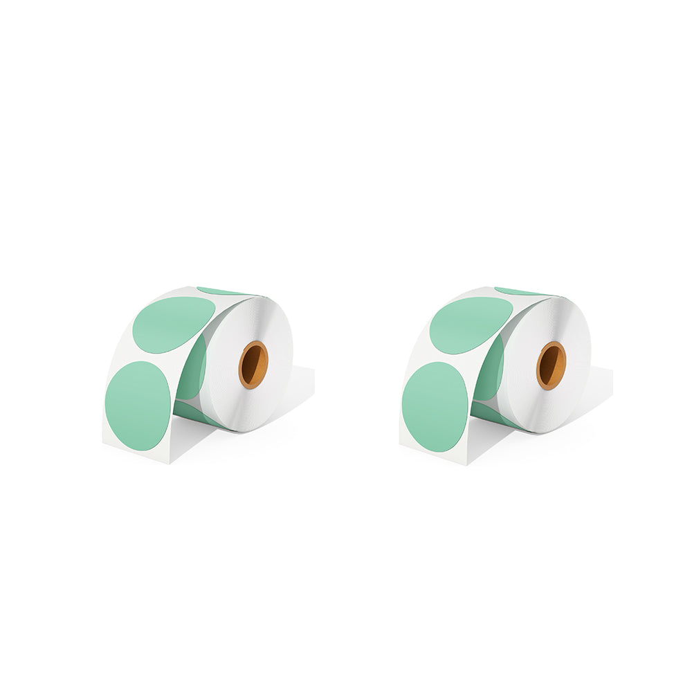MUNBYN 50mm green thermal round labels