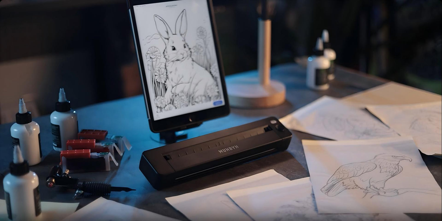 MUNBYN Bluetooth Tattoo Stencil Printer