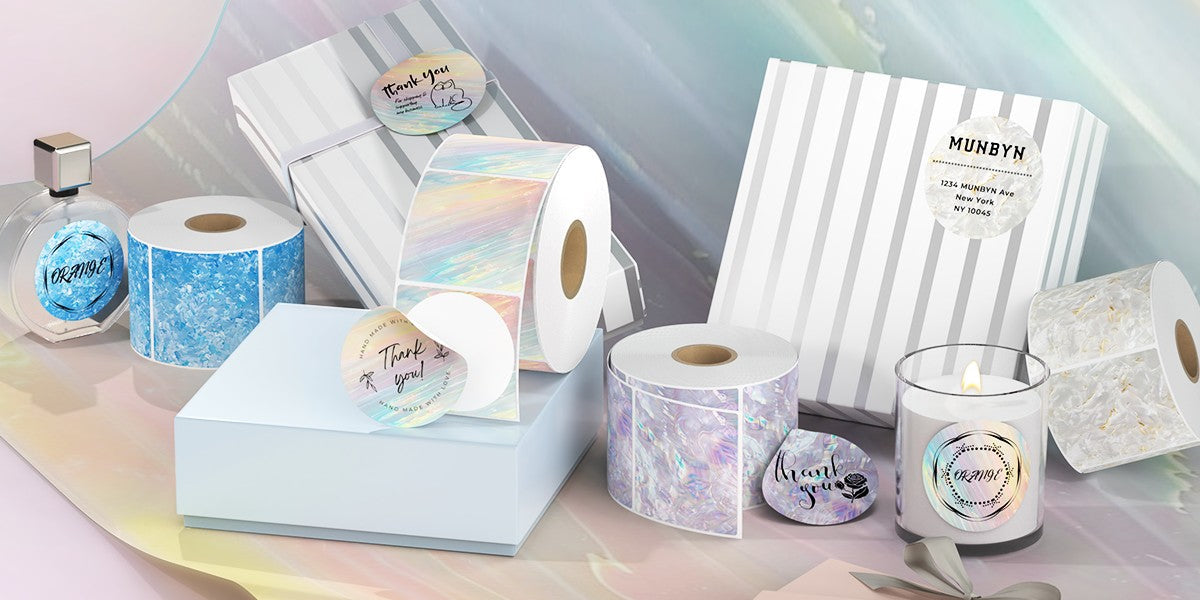 MUNBYN logo sticker printing machine for small business