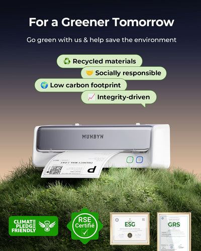 Go green with MUNBYN RealWriter 405B thermal label printer