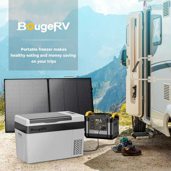 BougeRV 12V 30 Quart (28L) Portable Car Fridge