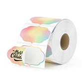 MUNBYN provides rainbow-coloured fancy rectangle thermal labels.