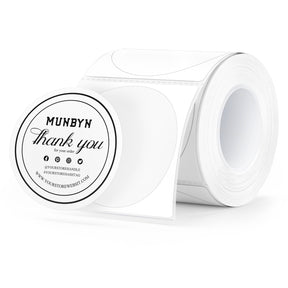 MUNBYN 2" Circle Thermal Sticker Labels 150/Roll