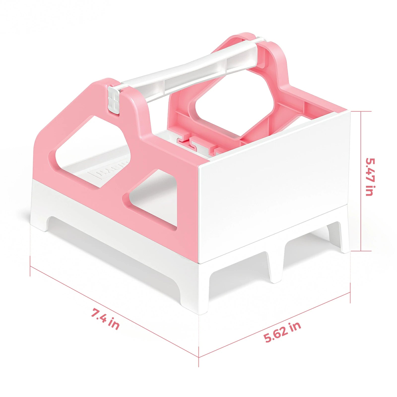 Easy installation tutorial for MUNBYN's pink label roll holder.