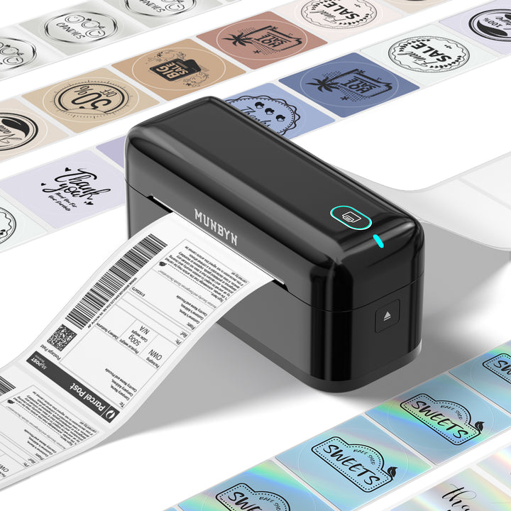 MUNBYN RW402B Bluetooth Thermal Printer Black