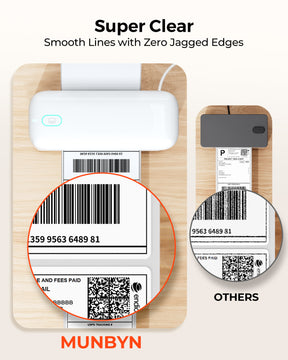 MUNBYN RealWriter 402B High-Speed Bluetooth Label Printing and Creative Sticker Making for Your E-commerce Business