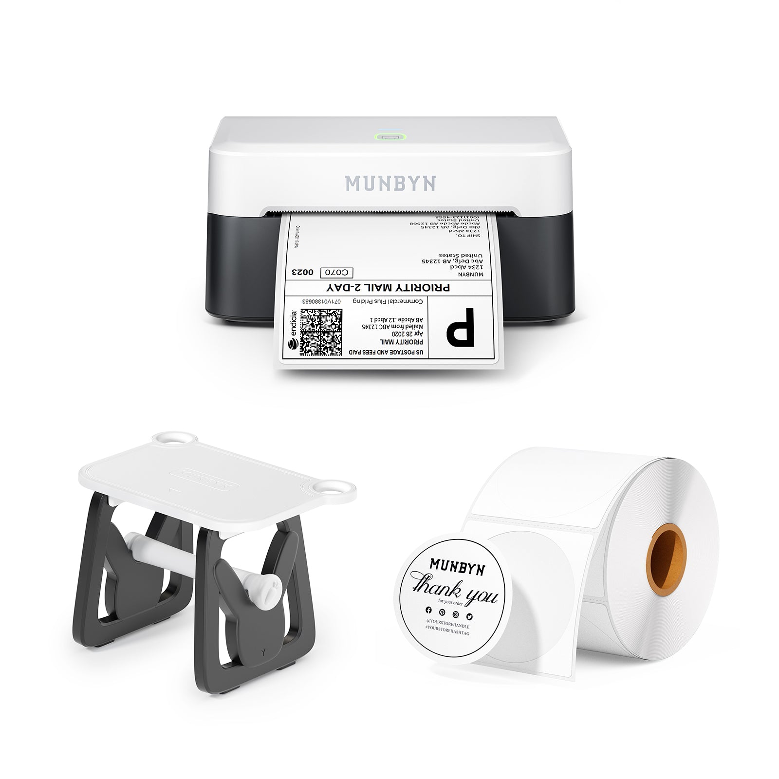 MUNBYN RealWriter 403B Bluetooth Thermal Label Printer Kit
