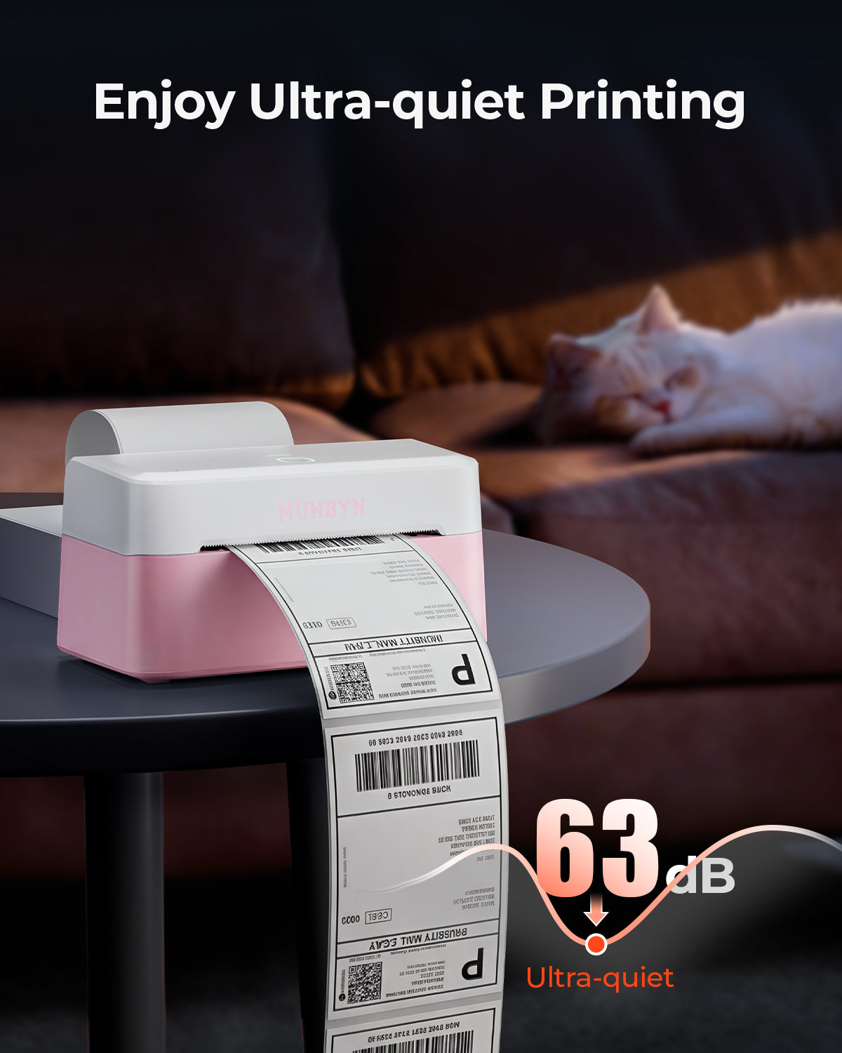 MUNBYN RW403B Bluetooth Thermal Label Printer for Shipping and Product Labels