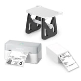 Thermal label printer set with label holder, shipping labels, and printed mailing label