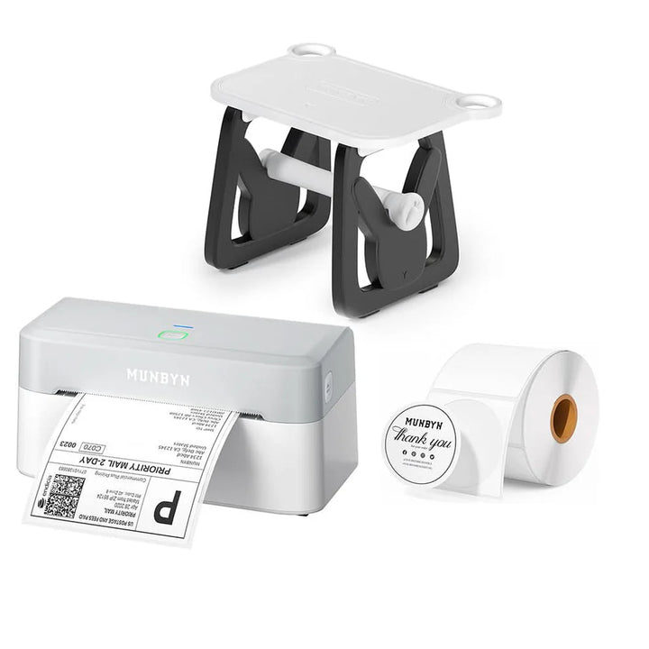 MUNBYN RW403B Bluetooth Thermal Label Printer Kit for Shipping and Product Labels