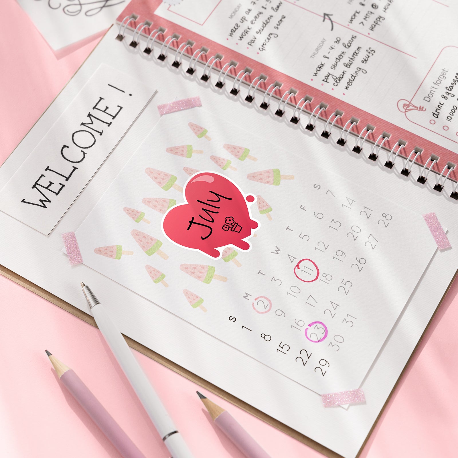 MUNBYN flowing heart-shaped thermal labels serve as playful and creative accents in journals, scrapbooks, and other crafting projects.