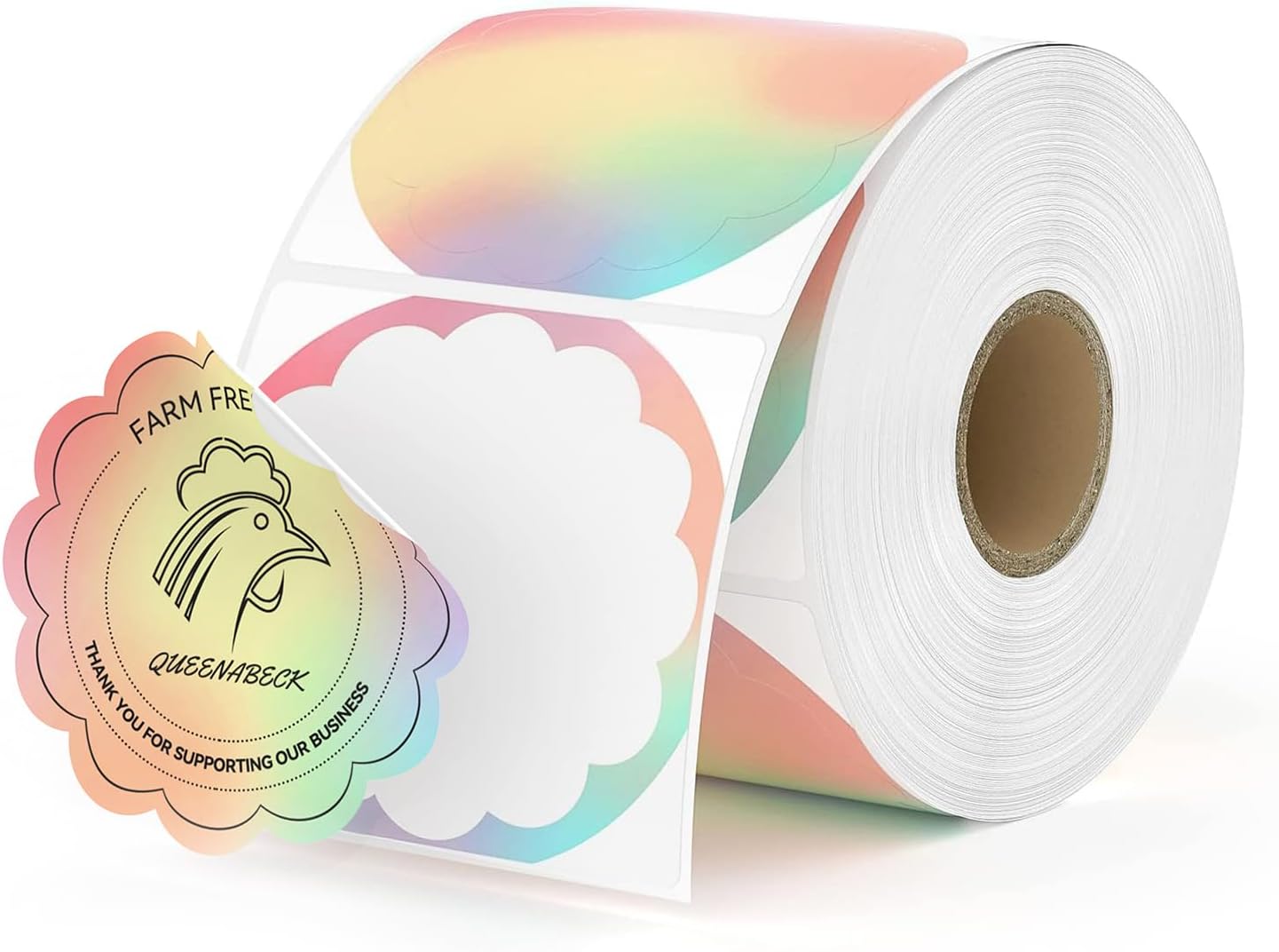 MUNBYN Rainbow Thermal Sticker Labels