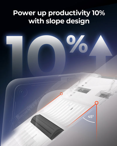 Thermal printer with 45-degree slope design boosting productivity by 10 percent