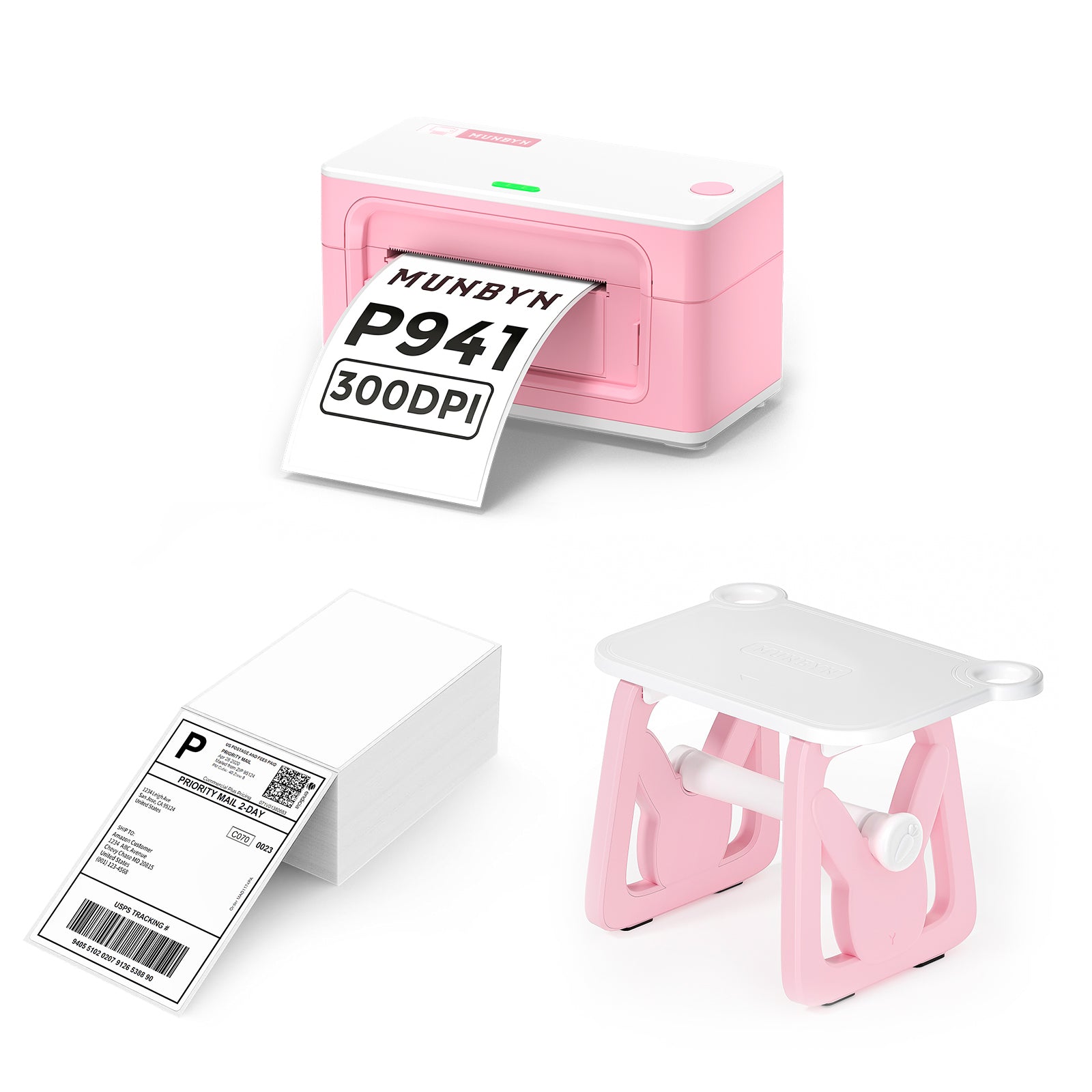 MUNBYN P941B Bluetooth Label Printer White Kit | MUNBYN AU®