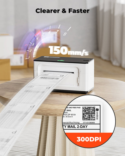 MUNBYN RealWriter 941BP 300DPI Bluetooth Printer & Rectangle Labels Bakery HD Packaging Kit