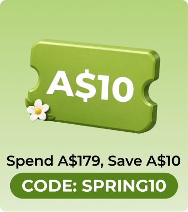 Save A$10 When You Spend A$179. Use code SNOW10