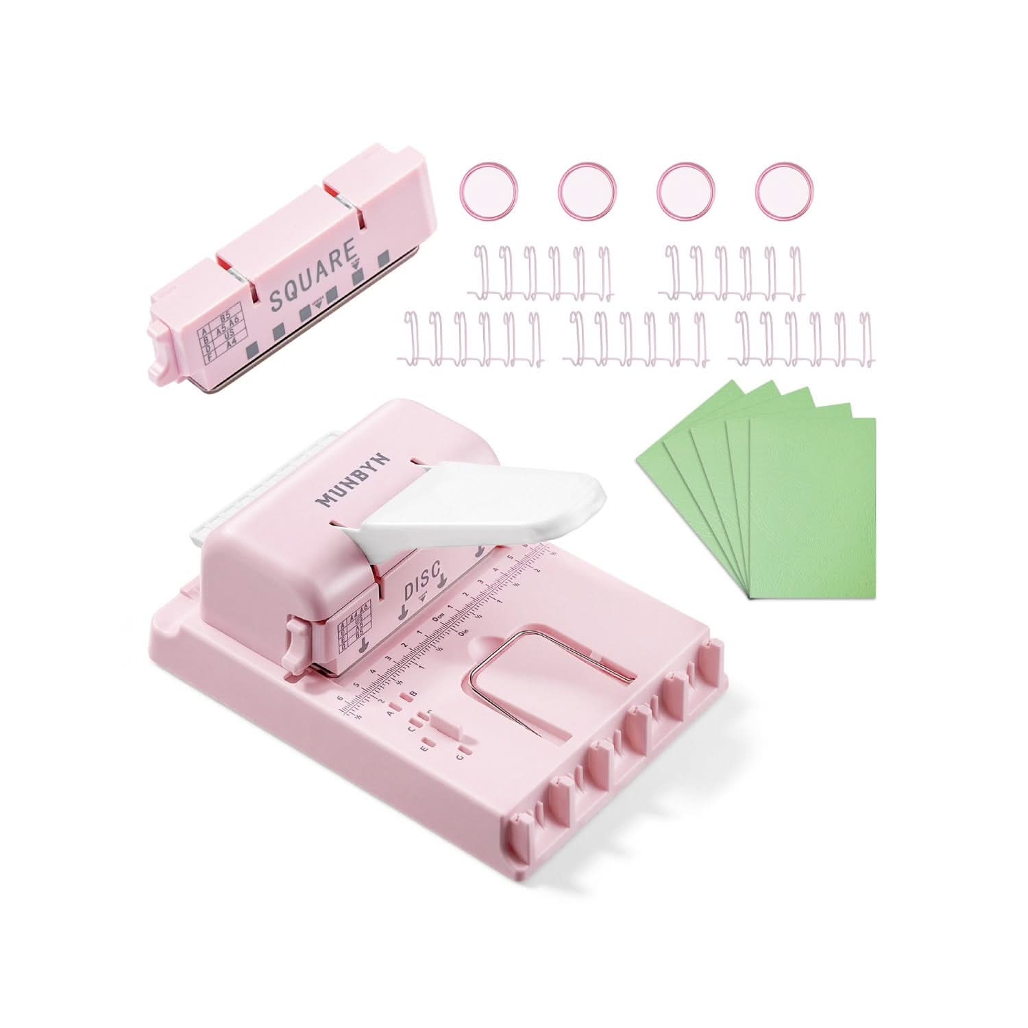 MUNBYN FB001 multi binding machine with plastic comb binding, compact design, and easy operation for professional document binding.