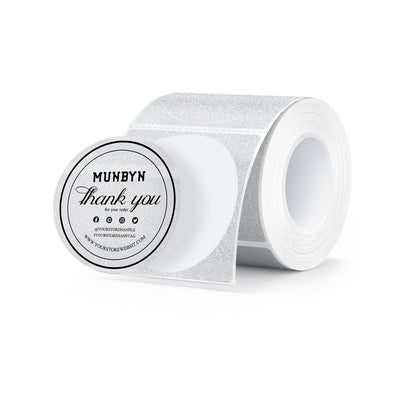 MUNBYN 2" Glitter Thermal Labels for Branding Stickers