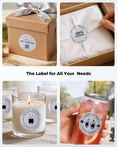 MUNBYN 2" Glitter Round Thermal Labels Multi-Pack (100/Roll)