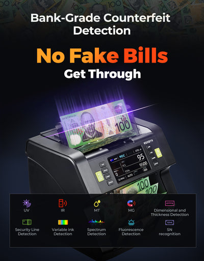 MUNBYN IMC21 Mixed Denomination Money Counter Machine for Business