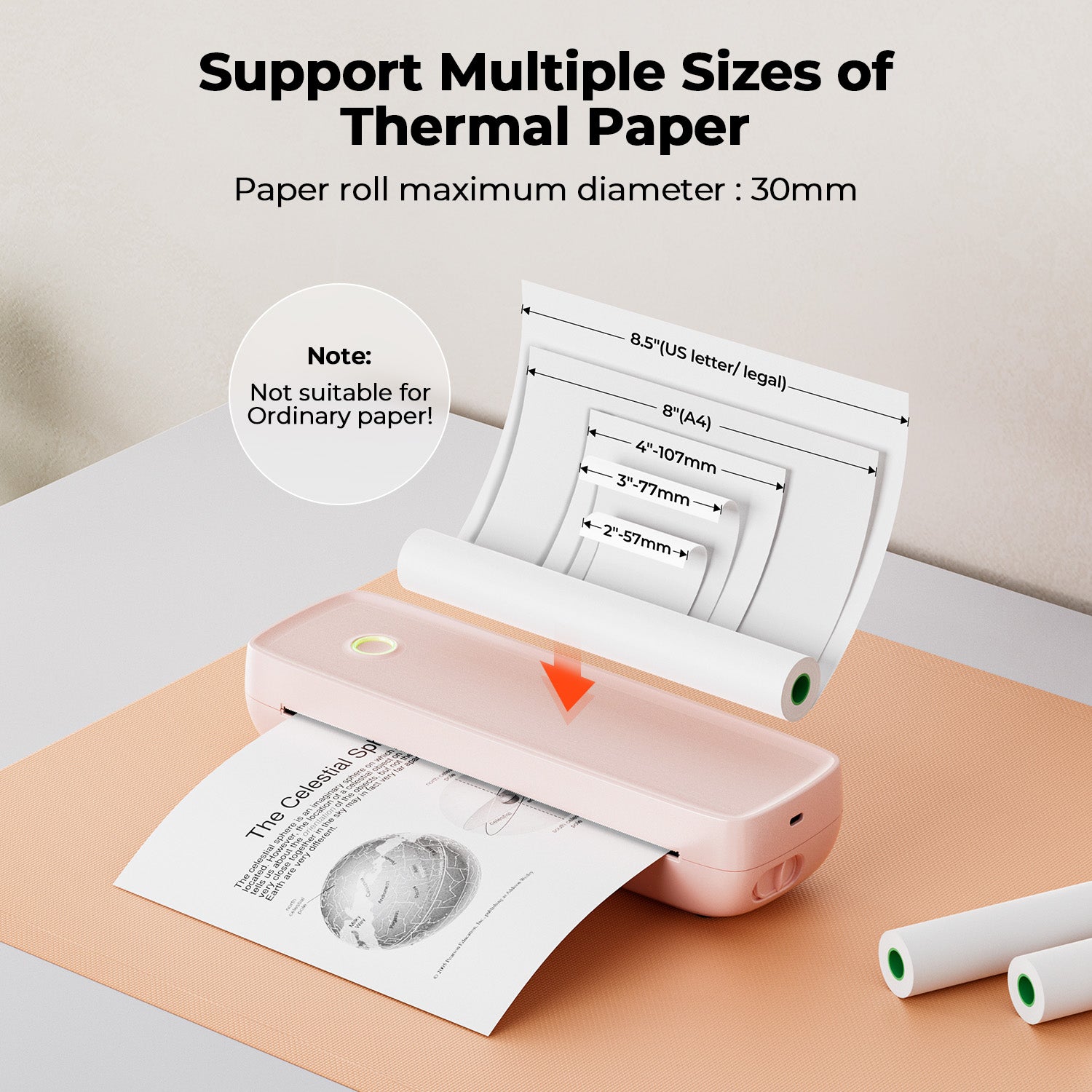 MUNBYN Inkless Portable Wireless Printer ITP04