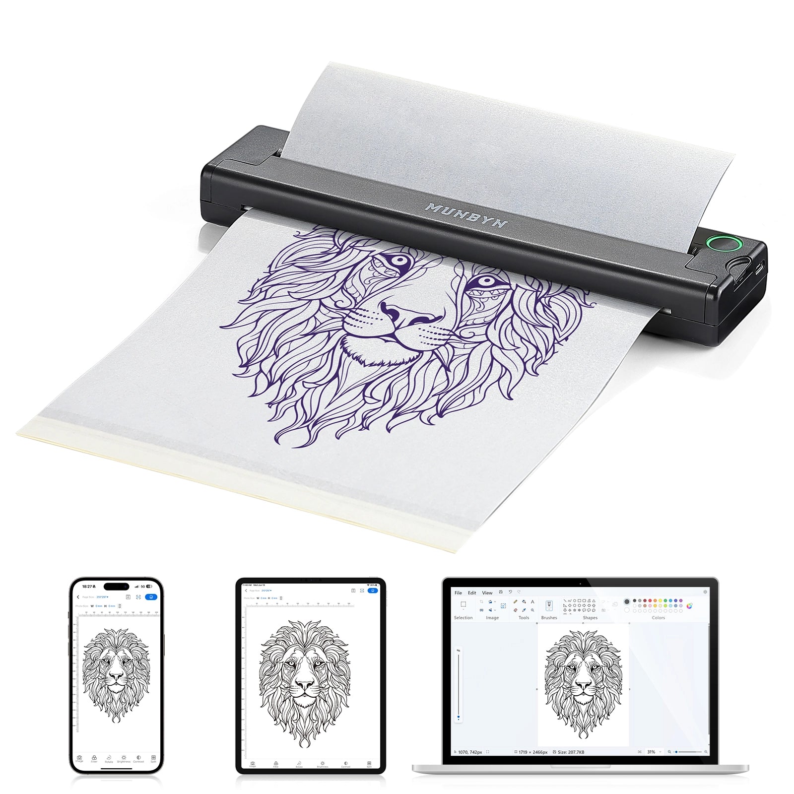 MUNBYN ITP05 tattoo stencil printer