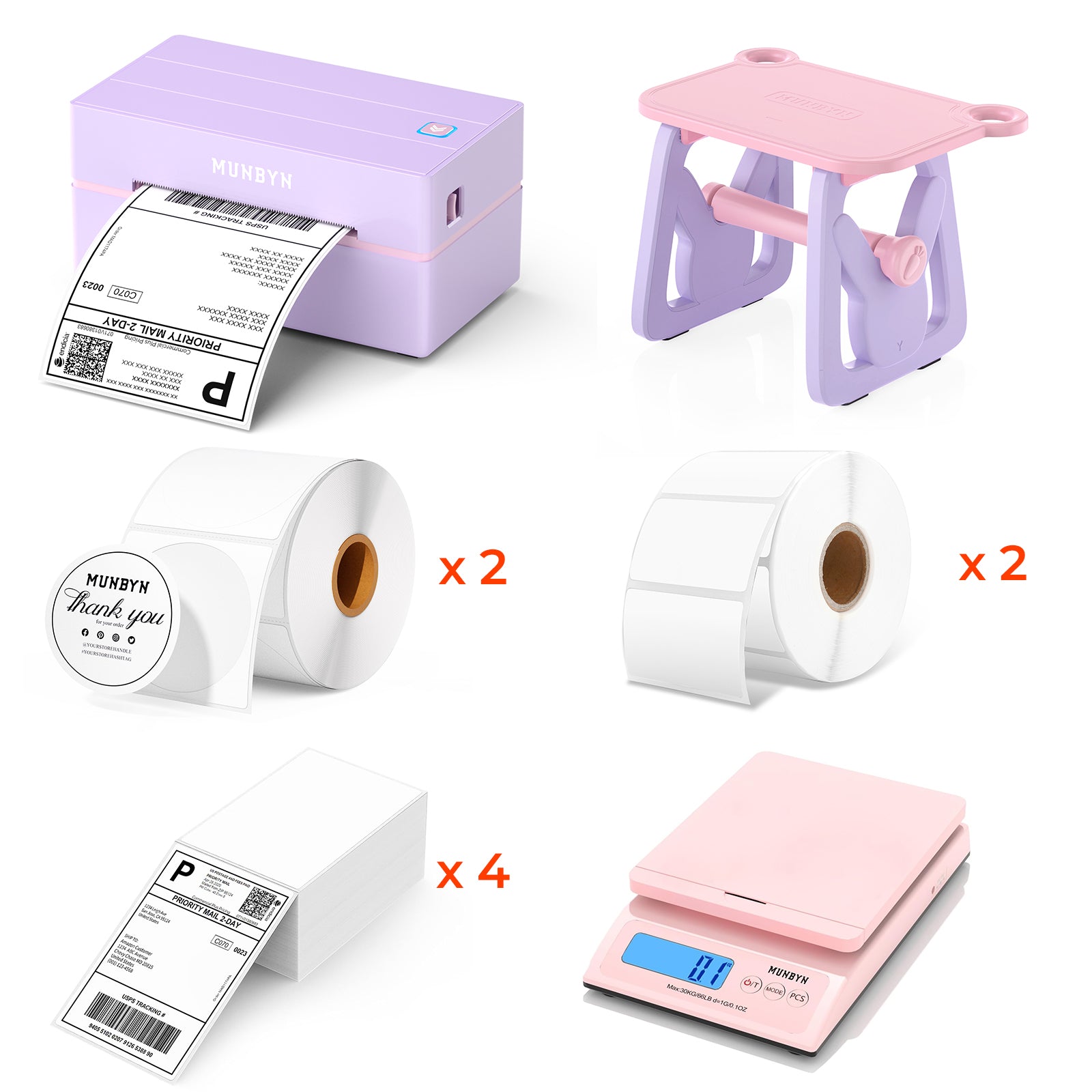 MUNBYN RealWriter 130B Bluetooth Thermal Label Printer Kit