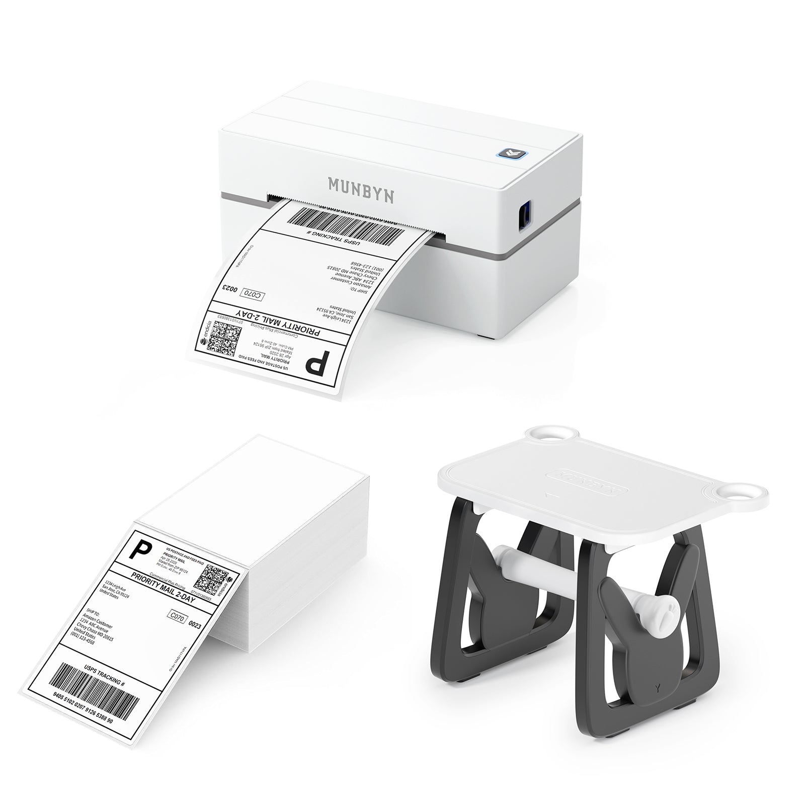 MUNBYN RealWriter 130B Bluetooth Thermal Label Printer Kit