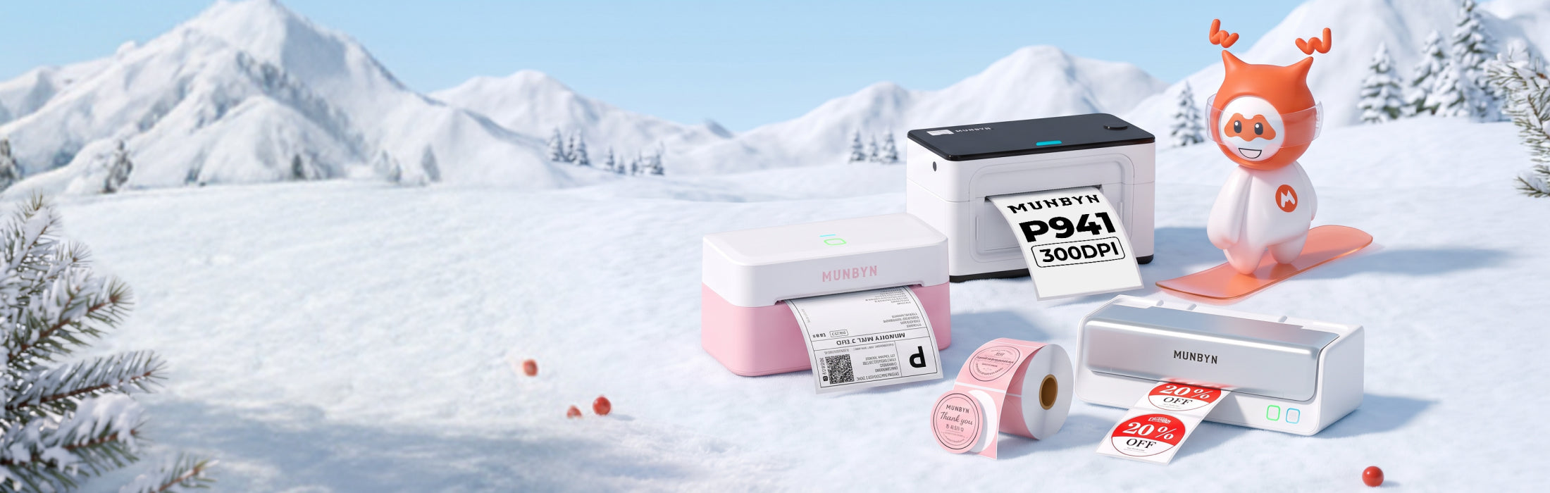 MUNBYN Winter Sale label printers, kits and business supplies