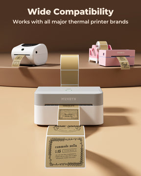 MUNBYN 2"x2" Generic Square Series Thermal Labels (750/Roll)