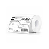 White 4x3 inch rectangle labels printed on MUNBYN label printer paper, ready for customization or product labeling.