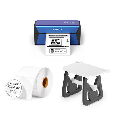 MUNBYN RW401AP 300DPI AirPrint Thermal Label Printer Kit