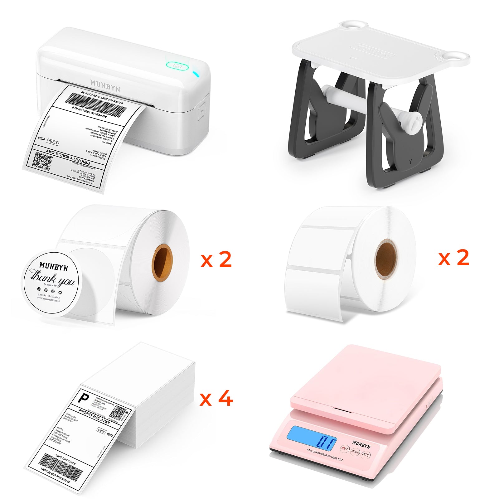 MUNBYN RealWriter 402B Bluetooth Thermal Label Printer Kit