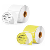 MUNBYN 2" Circle Thermal Label Bundles for Product, Logo and Multi-Purpose Stickers (750/Roll)