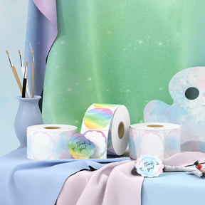 Two watercolor themed designs to meet your daily life and work needs with unique novelty. suitable for business, craft, bakery, wedding stickers or DIY printed stickers for envelope