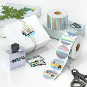 MUNBYN shimmering silver thermal labels are perfect for labeling products such as cosmetics, food items, stationery, and more.